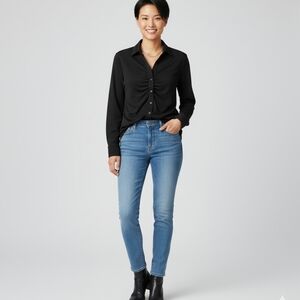 Outfit JP Black Button Down Blouse